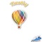 Watercolor Hot Air Balloons Graphic Iron On Transfer - Up to 6"x6" (Personalized)