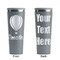 Watercolor Hot Air Balloons Grey RTIC Everyday Tumbler - 28 oz. - Front and Back