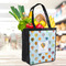 Watercolor Hot Air Balloons Grocery Bag - LIFESTYLE