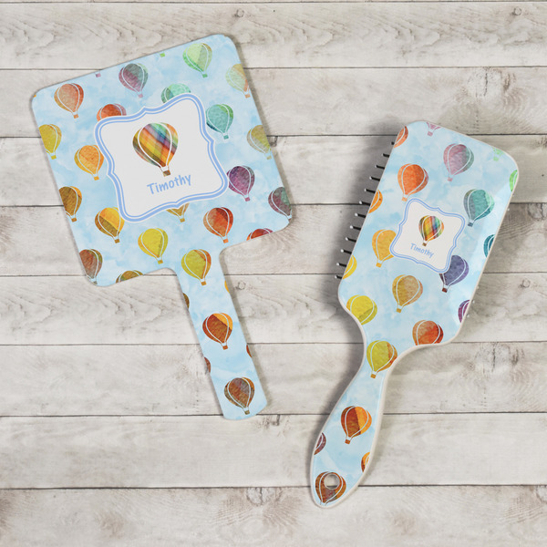 Watercolor Hot Air Balloons Hand Mirrors - In Context