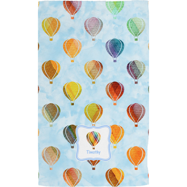 Watercolor Hot Air Balloons Hand Towel (Personalized) Full