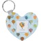 Watercolor Hot Air Balloons Heart Keychain (Personalized)