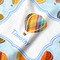Watercolor Hot Air Balloons Hooded Baby Towel- Detail Close Up