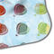 Watercolor Hot Air Balloons Hooded Baby Towel- Detail Corner