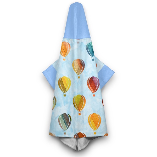 Watercolor Hot Air Balloons Hooded Towel - Hanging