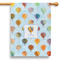 Watercolor Hot Air Balloons 28" House Flag - Single Sided (Personalized)