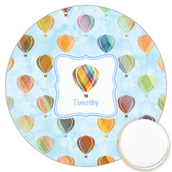Watercolor Hot Air Balloons Printed Cookie Topper - 3.25" (Personalized)