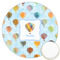 Watercolor Hot Air Balloons Printed Cookie Topper - 3.25" (Personalized)