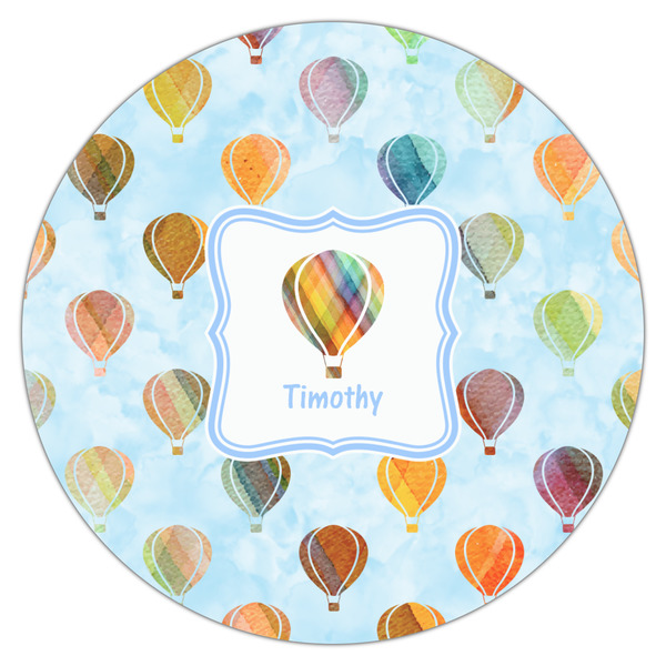 Watercolor Hot Air Balloons Icing Circle - Large - Single