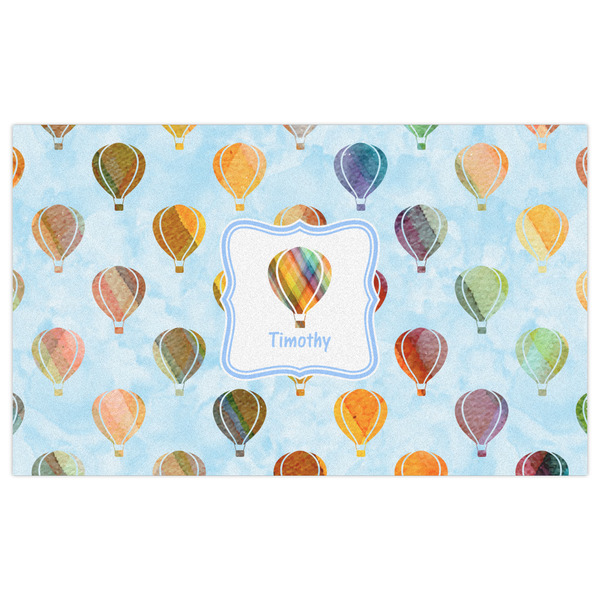 Watercolor Hot Air Balloons Indoor / Outdoor Rug - 3'x5' - Front Flat