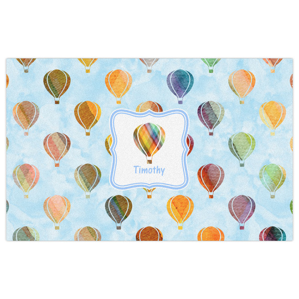 Watercolor Hot Air Balloons Indoor / Outdoor Rug - 5'x8' - Front Flat