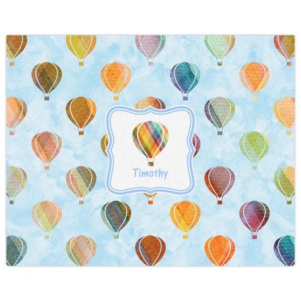 Watercolor Hot Air Balloons Indoor / Outdoor Rug - 8'x10' - Front Flat