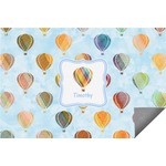 Watercolor Hot Air Balloons Indoor / Outdoor Rug - 6'x8' w/ Name or Text