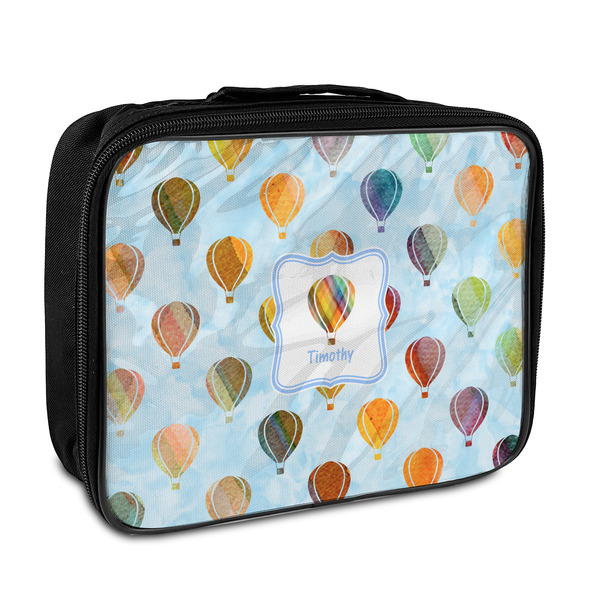 Custom Watercolor Hot Air Balloons Insulated Lunch Bag (Personalized)