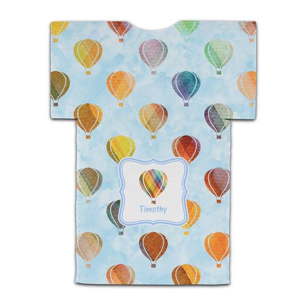 Watercolor Hot Air Balloons Jersey Bottle Cooler - BACK (flat)