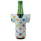 Watercolor Hot Air Balloons Jersey Bottle Cooler - FRONT (on bottle)