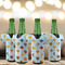 Watercolor Hot Air Balloons Jersey Bottle Cooler - Set of 4 - LIFESTYLE