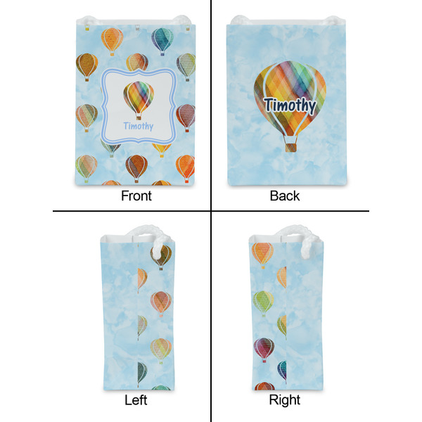 Watercolor Hot Air Balloons Jewelry Gift Bag - Matte - Approval