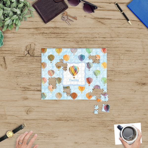 Watercolor Hot Air Balloons Jigsaw Puzzle 252 Piece - In Context