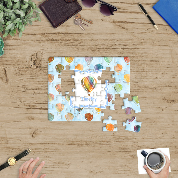 Watercolor Hot Air Balloons Jigsaw Puzzle 30 Piece - In Context