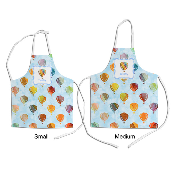 Watercolor Hot Air Balloons Kid's Aprons - Comparison