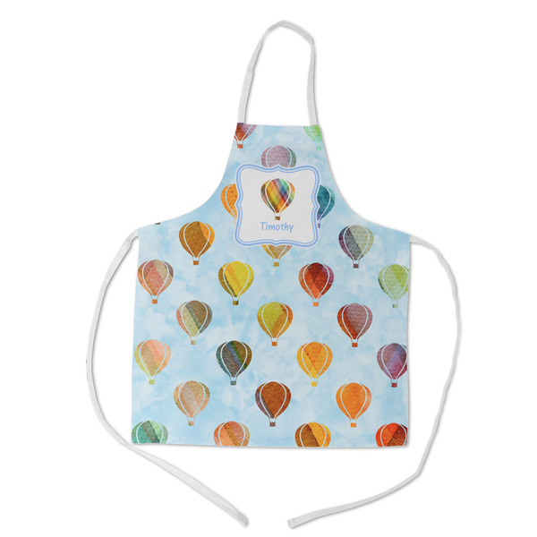 Custom Watercolor Hot Air Balloons Kid's Apron w/ Name or Text