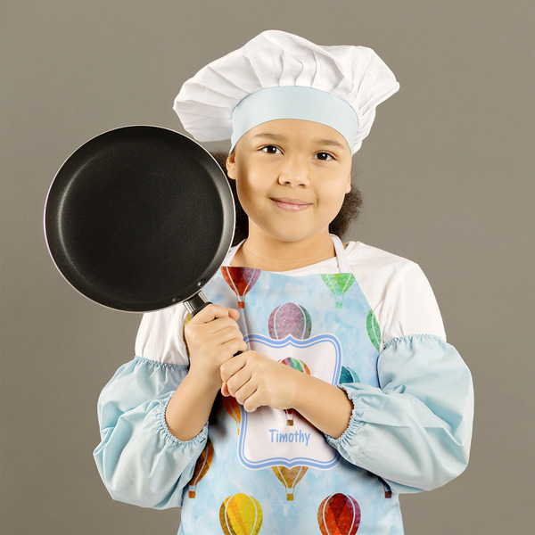 Watercolor Hot Air Balloons Kid's Aprons - Medium - Lifestyle