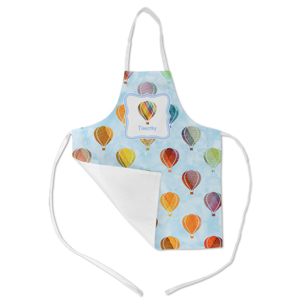 Watercolor Hot Air Balloons Kid's Aprons - Medium - Main (med/lrg)
