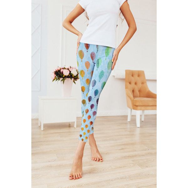 Watercolor Hot Air Balloons Ladies Leggings - LIFESTYLE 2