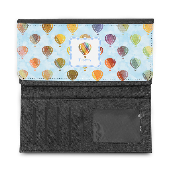 Watercolor Hot Air Balloons Ladies Wallet - Half Way Open