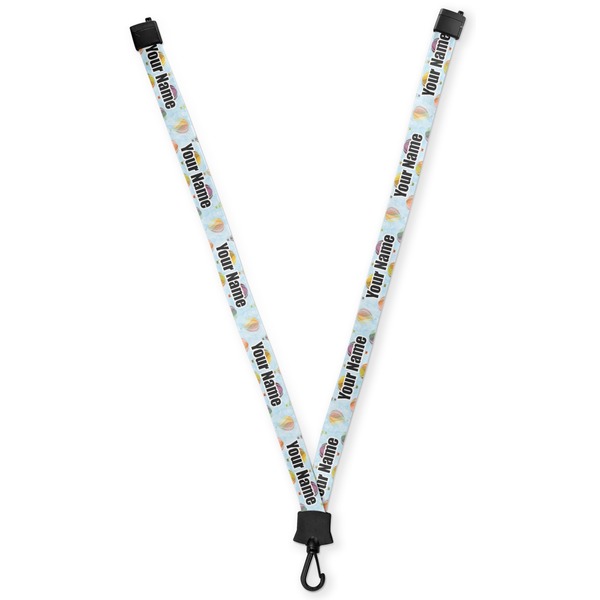 Custom Watercolor Hot Air Balloons Lanyard (Personalized)