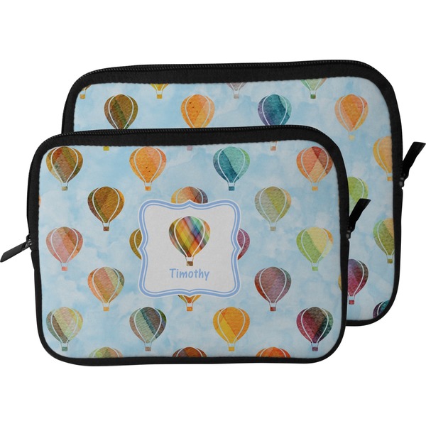 Watercolor Hot Air Balloons Laptop Sleeve (Size Comparison)