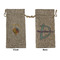 Watercolor Hot Air Balloons Large Burlap Gift Bag - Front & Back (Personalized)
