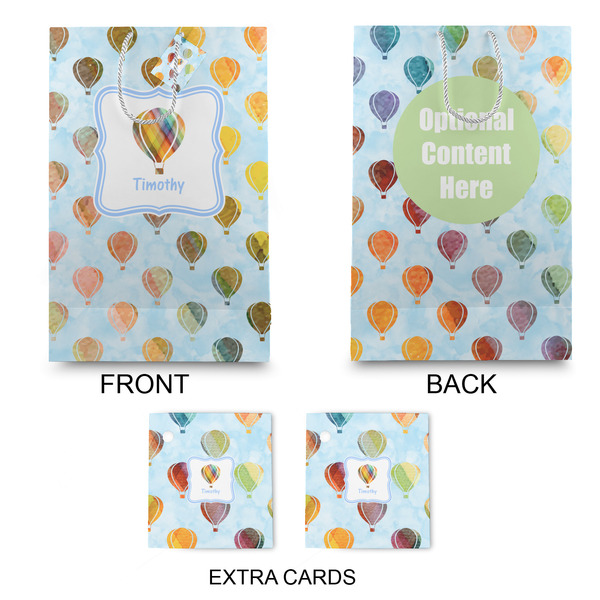 Watercolor Hot Air Balloons Large Gift Bag - Approval