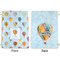 Watercolor Hot Air Balloons Large Laundry Bag - Front & Back View