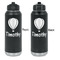 Watercolor Hot Air Balloons Laser Engraved Water Bottles - Front & Back Engraving - Front & Back View