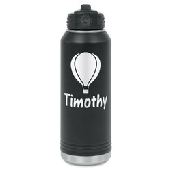 Watercolor Hot Air Balloons Water Bottles - Laser Engraved - Front & Back (Personalized)