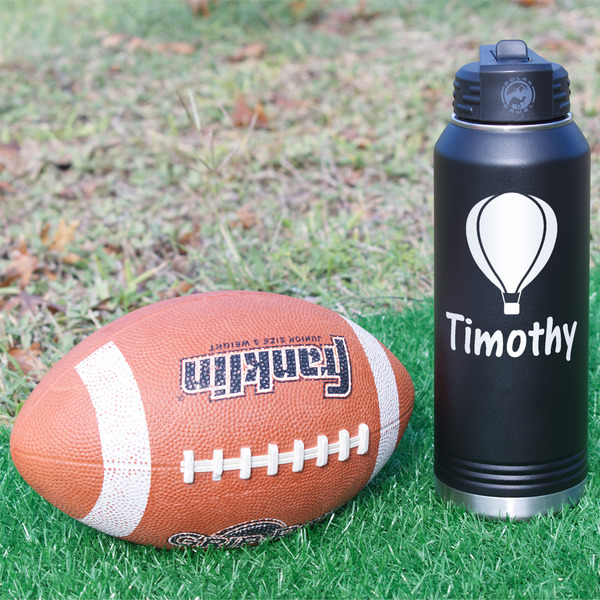 Watercolor Hot Air Balloons Laser Engraved Water Bottles - In Context