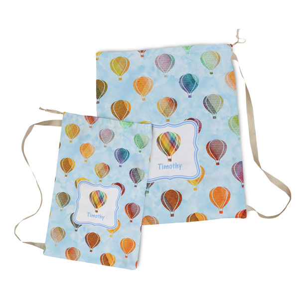 Watercolor Hot Air Balloons Laundry Bag - Both Bags