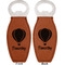 Watercolor Hot Air Balloons Leather Bar Bottle Opener - Front and Back