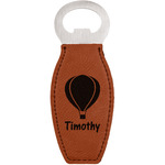 Watercolor Hot Air Balloons Leatherette Bottle Opener (Personalized)