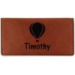Watercolor Hot Air Balloons Leatherette Checkbook Holder (Personalized)