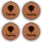 Watercolor Hot Air Balloons Leather Coaster Set of 4