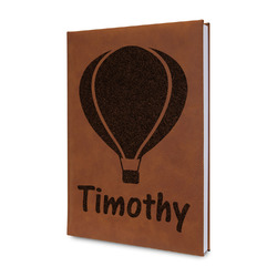 Watercolor Hot Air Balloons Leather Sketchbook - Small - Double Sided (Personalized)