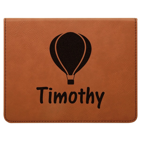 Watercolor Hot Air Balloons Leatherette 4-Piece Wine Tool Set Flat