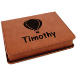 Watercolor Hot Air Balloons Leatherette 4-Piece Wine Tool Set (Personalized)