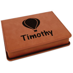 Watercolor Hot Air Balloons Leatherette 4-Piece Wine Tool Set (Personalized)