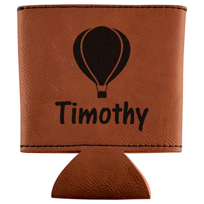 Watercolor Hot Air Balloons Leatherette Can Sleeve (Personalized)