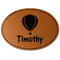 Watercolor Hot Air Balloons Faux Leather Iron On Patch - Oval (Personalized)