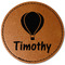 Watercolor Hot Air Balloons Faux Leather Iron On Patch - Round (Personalized)